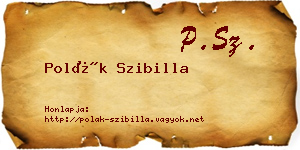 Polák Szibilla névjegykártya